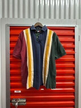 Vintage 1990’s Tommy Hilfiger Striped Pique Polo